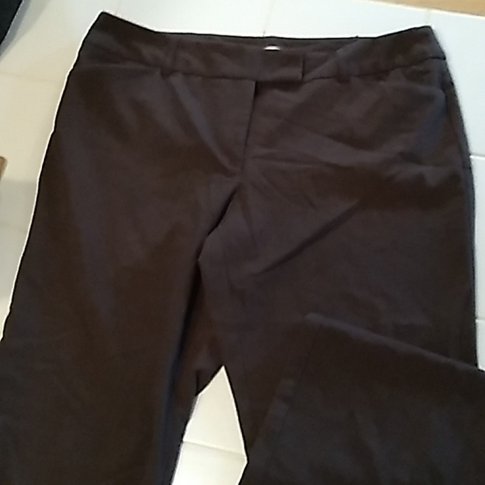 Dressbarn 12 brown bootleg dress pants